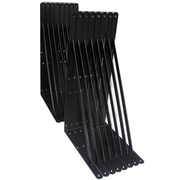 20''x12'' 16 Pack-Black Heavy Duty Metal Shelf Brackets