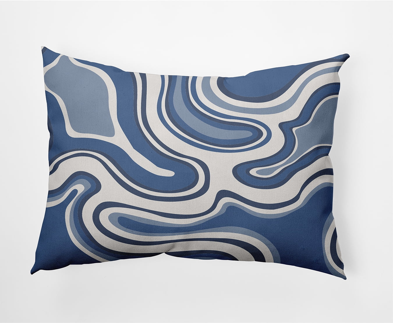 20"x14" Simply Daisy Agate Poly Indoor/Outdoor Pillow, Blue Qty 1