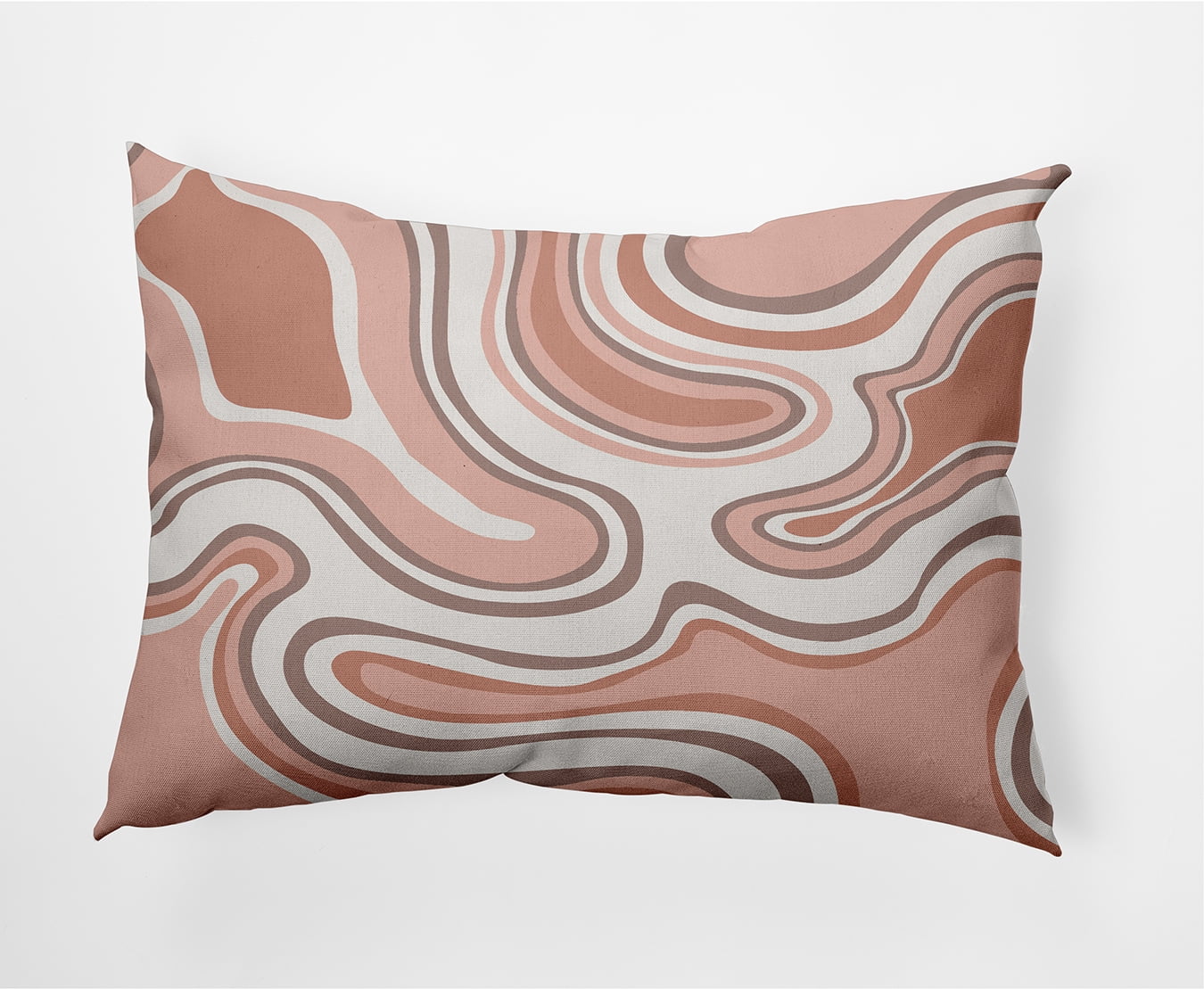 20"x14" Simply Daisy Agate Poly Indoor/Outdoor Pillow, Brick Qty 1