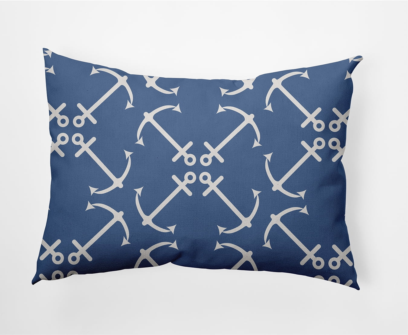 20"x14" Simply Daisy Anchors Up Poly Accent Pillow, Blue Qty 1