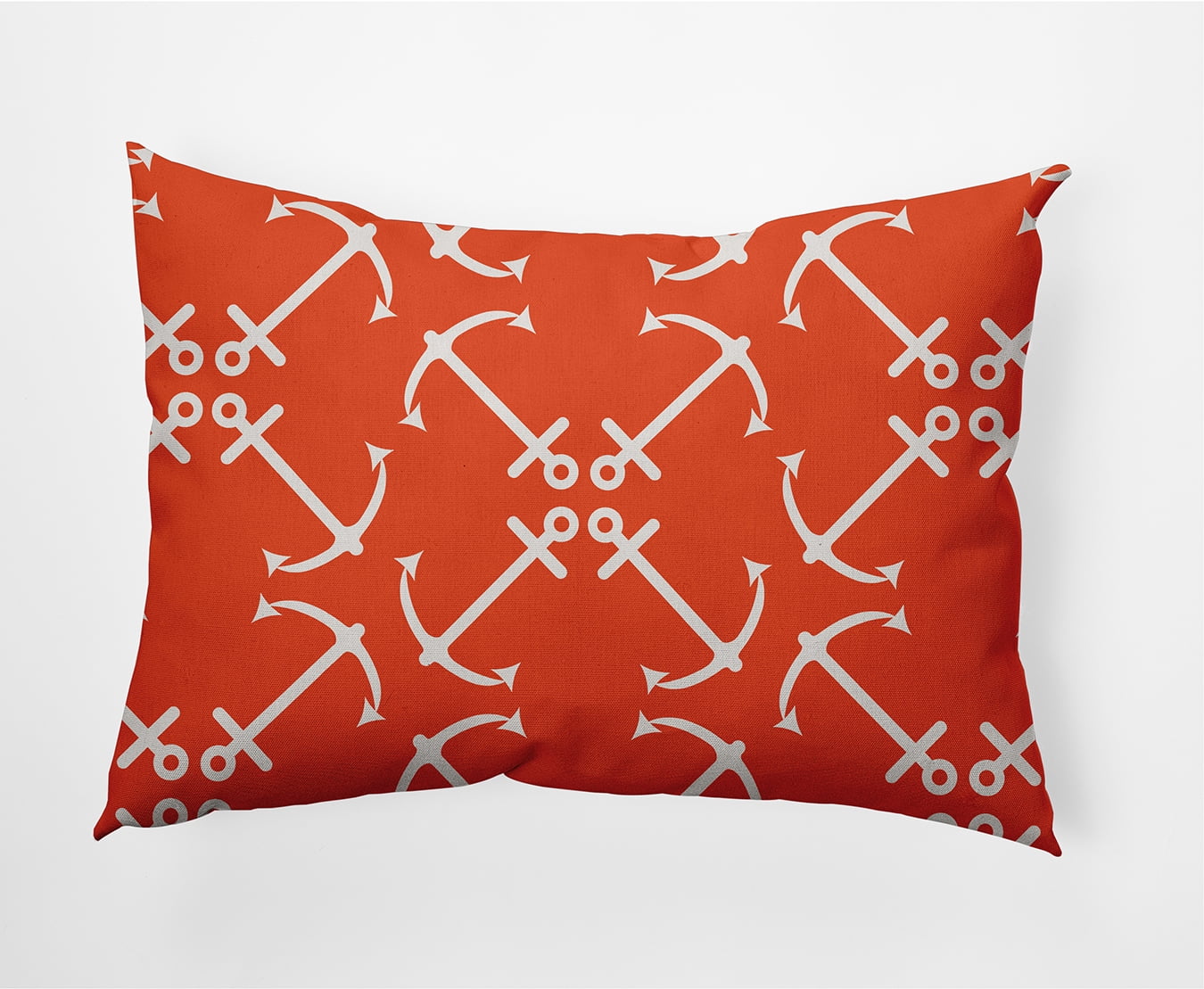 20"x14" Simply Daisy Anchors Up Poly Indoor/Outdoor Pillow, Orange Qty 1