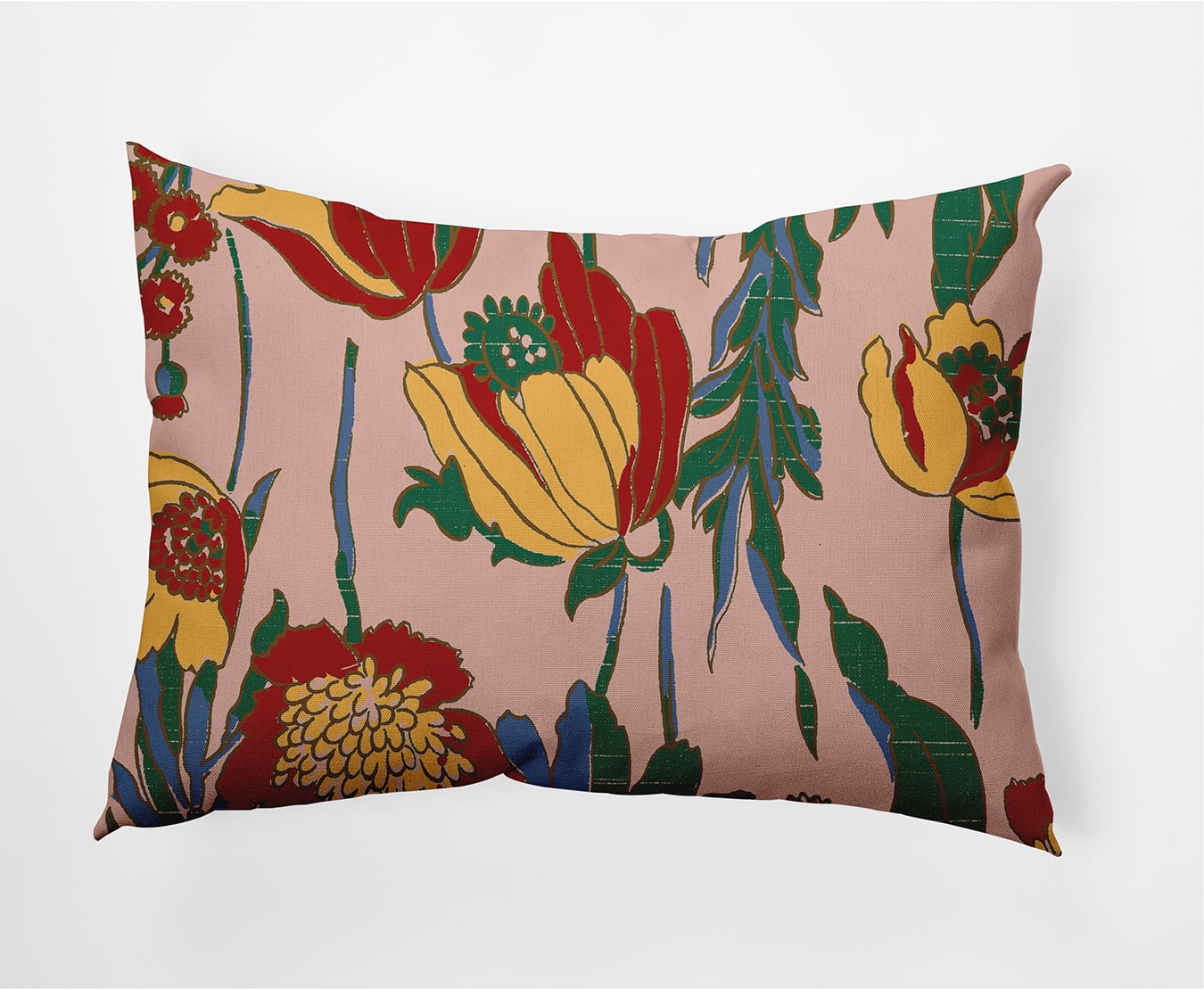 20"x14" Simply Daisy Bold Flower Garden Poly Indoor/Outdoor Pillow, Yellow Qty 1