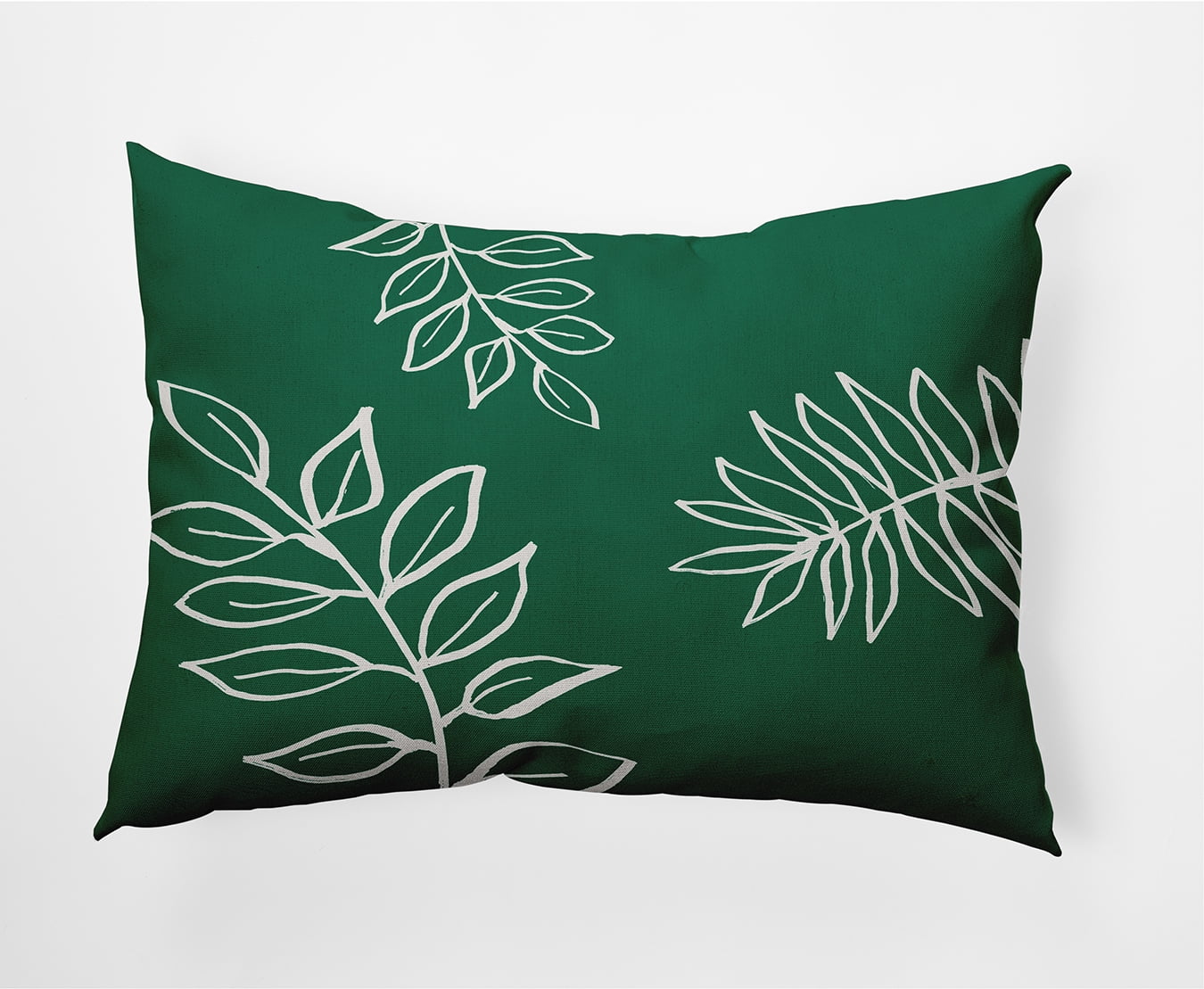 20"x14" Simply Daisy Fern Leaves Poly Accent Pillow, Green Qty 1