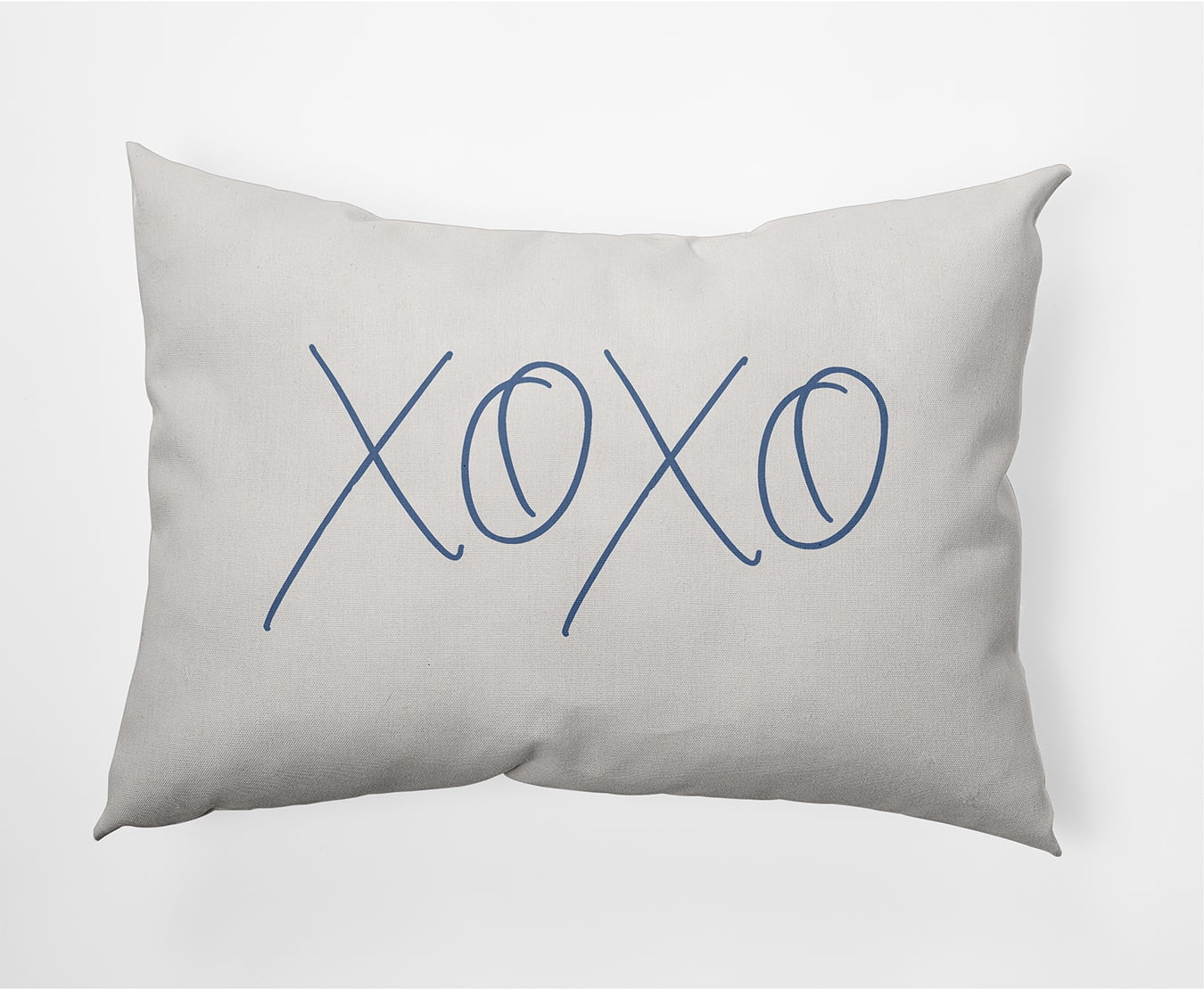 20"x14" Simply Daisy Modern XOXO Poly Accent Pillow, Blue Qty 1