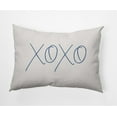 thumbnail image 1 of 20"x14" Simply Daisy Modern XOXO Poly Accent Pillow, Blue Qty 1, 1 of 4