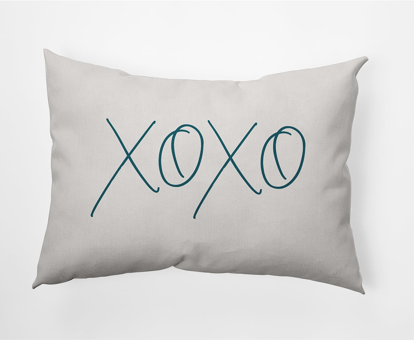 20"x14" Simply Daisy Modern XOXO Poly Accent Pillow, Teal Qty 1