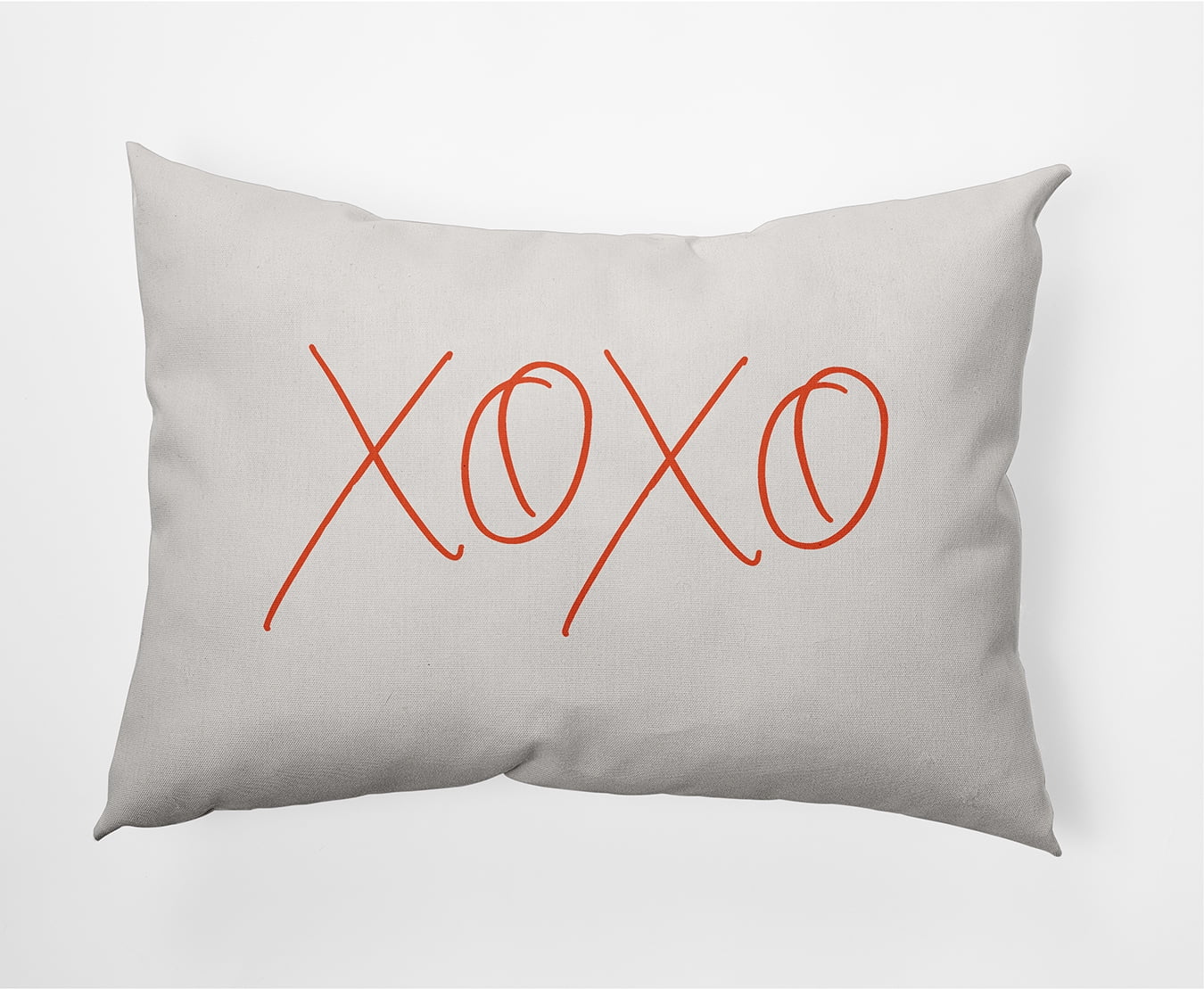 20"x14" Simply Daisy Modern XOXO Poly Indoor/Outdoor Pillow, Orange Qty 1