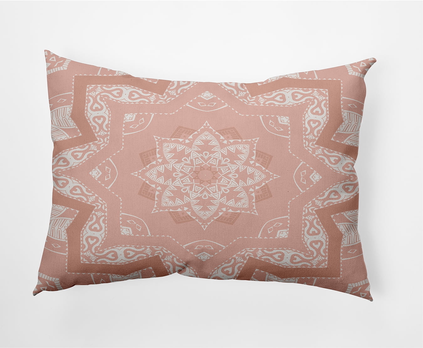 20"x14" Simply Daisy Shawl Poly Indoor/Outdoor Pillow, Sunwashed Brick Qty 1