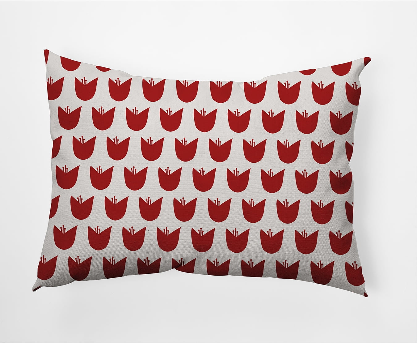 20"x14" Simply Daisy Simple Tulip Design Poly Accent Pillow, Red Qty 1
