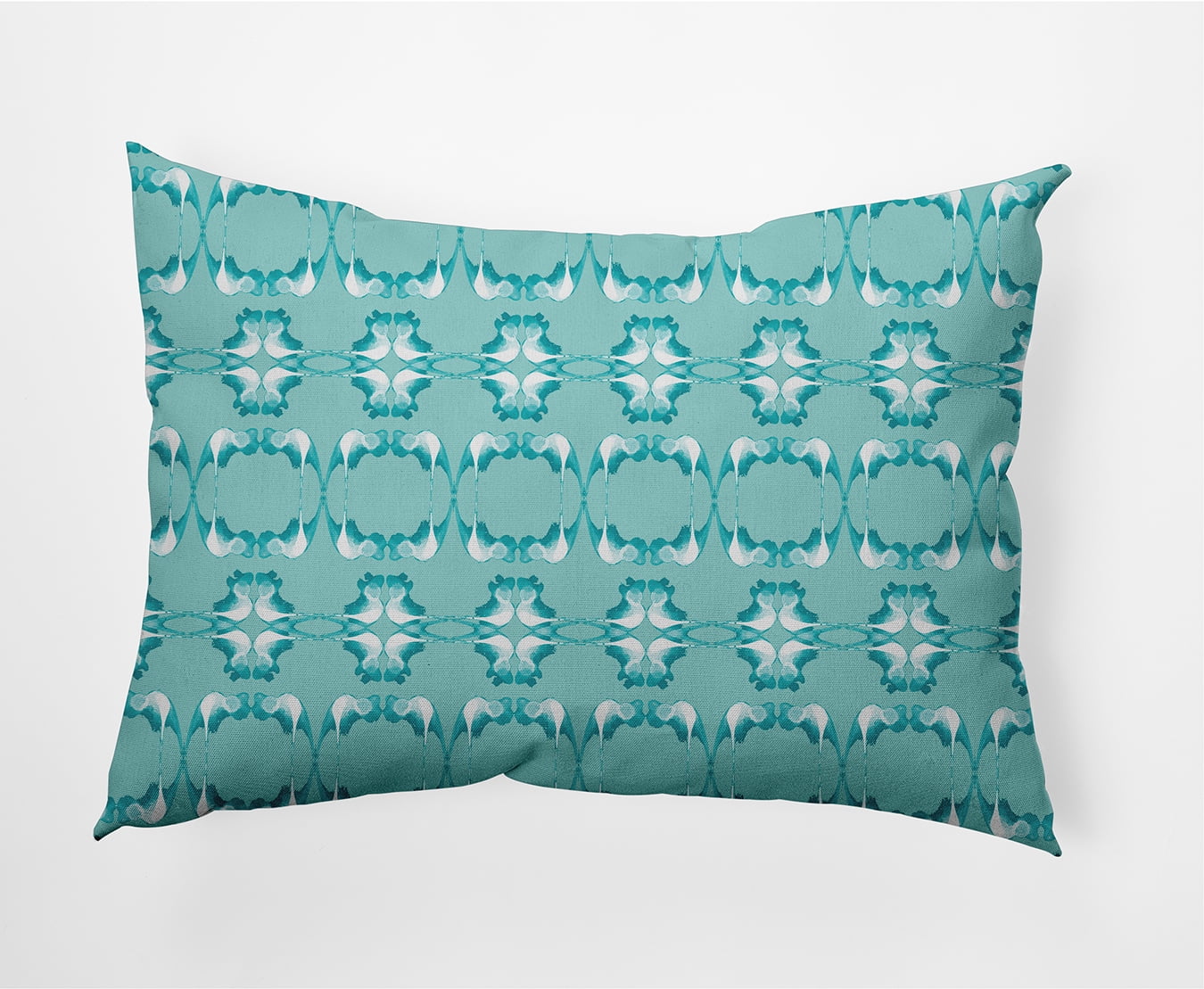 20"x14" Simply Daisy Summer Picnic Poly Indoor/Outdoor Pillow, Blue Qty 1