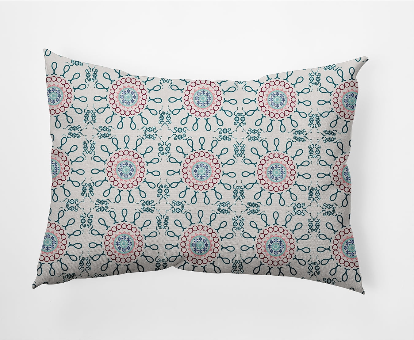20"x14" Simply Daisy Sun Tile Poly Accent Pillow, Teal Qty 1