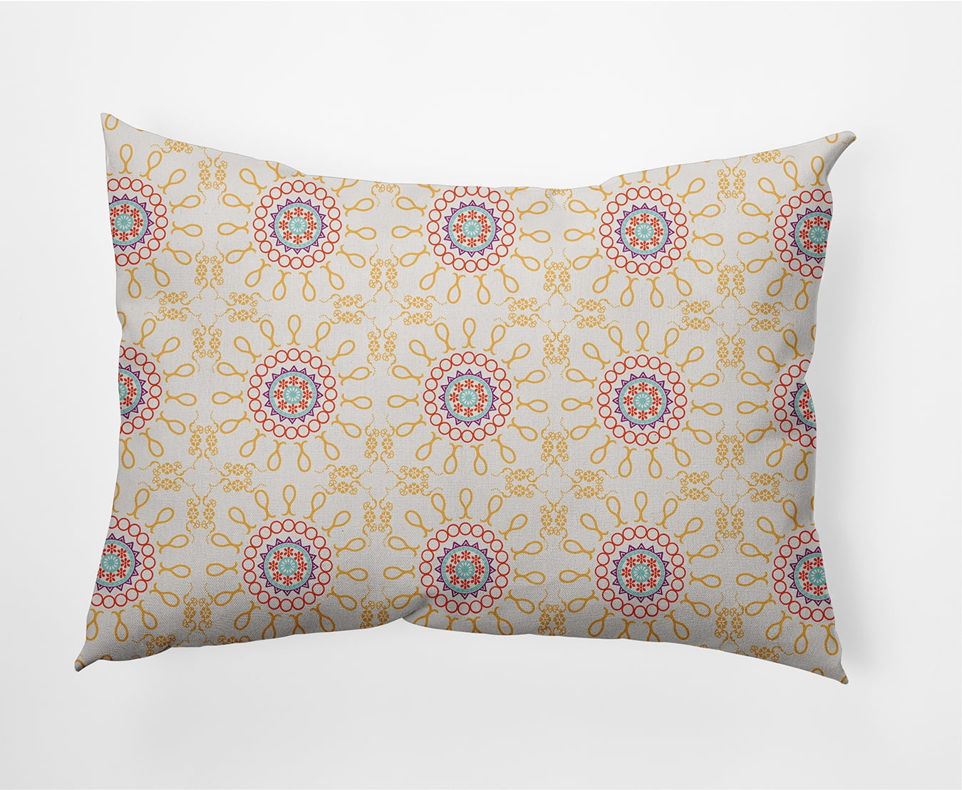 20"x14" Simply Daisy Sun Tile Poly Accent Pillow, Yellow Qty 1