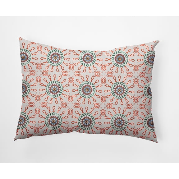 20"x14" Simply Daisy Sun Tile Poly Indoor/Outdoor Pillow, Orange Qty 1