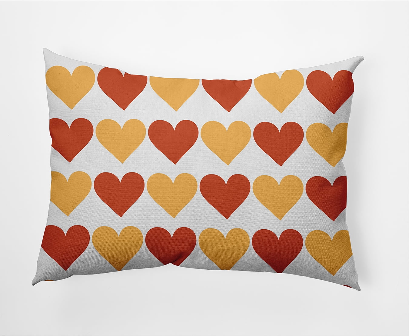 20"x14" Simply Daisy Valentines Alternating Hearts Poly Accent Pillow, Yellow Qty 1