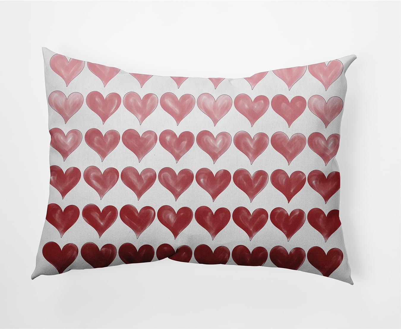 20"x14" Simply Daisy Valentines Colored Hearts Poly Accent Pillow, Red Qty 1