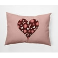 thumbnail image 1 of 20"x14" Simply Daisy Valentines Flowery Love Hearts Poly Accent Pillow, Maroon Qty 1, 1 of 4