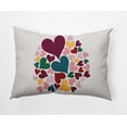 thumbnail image 1 of 20"x14" Simply Daisy Valentines Hearts All Around Poly Accent Pillow, Magenta Qty 1, 1 of 4