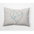 thumbnail image 1 of 20"x14" Simply Daisy Valentines Love, Hugs & Kisses Poly Indoor/Outdoor Pillow, Blue Qty 1, 1 of 3