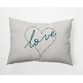thumbnail image 1 of 20"x14" Simply Daisy Valentines Love with Hugs & Kisses Poly Accent Pillow, Teal Qty 1, 1 of 4