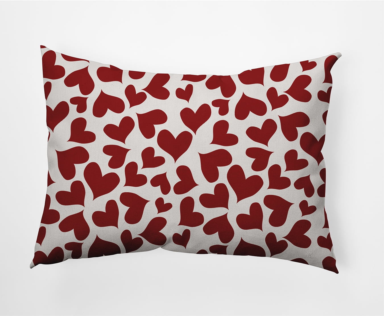 20"x14" Simply Daisy Valentines Patterned Hearts Poly Accent Pillow, Red Qty 1