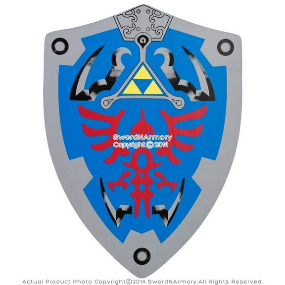 20" x15" HERO Blue Link Hylian Triforce Foam Shield Legend of Zelda LARP Cosplay