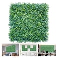 thumbnail image 1 of 20"x20"-2PC Artificial Greenery Boxwood Panels Grass , Faux Privacy Fence Screens Backdrop Fake Hedge for Indoor Outdoor Wedding Décor, Dark Boxwood Double Color, 1 of 5