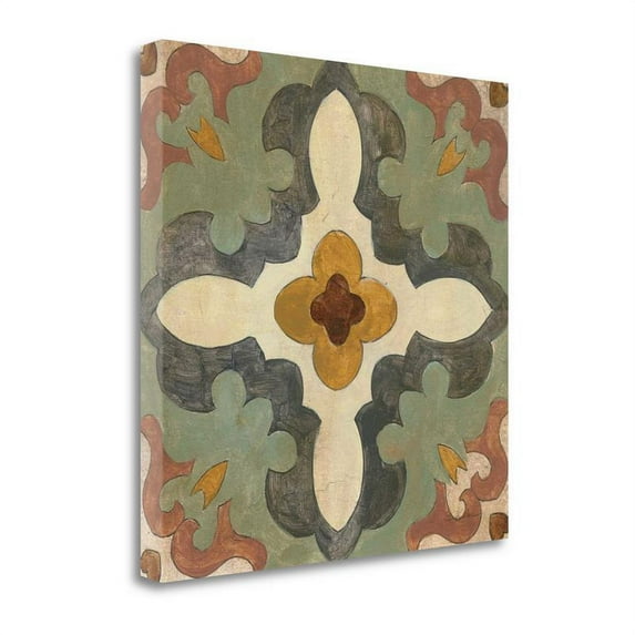 20"x20" Andalucia Tiles B Color By Silvia Vassileva on Canvas Fabric Multi-Color