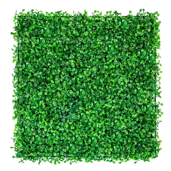 20''x20'' Artificial Boxwood Hedge Panels 6PCS, 1.6" Thick SGS Certified PE Green Grass Wall with Interlocking Connectors Zip Ties, Privacy Foliage Backdrop for Indoor Outdoor Garden Wedding Decor