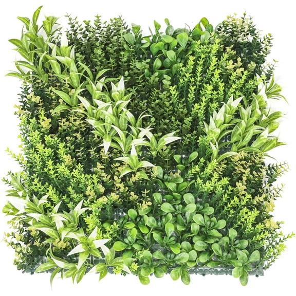 20''x20'' Artificial Boxwood Panels Topiary Hedge Plant Privacy Screen Faux Ivy Greenery Grass Backdrop Wall Dcor UV Protected for Outdoor Indoor Garden Fence Backyard 6PC
