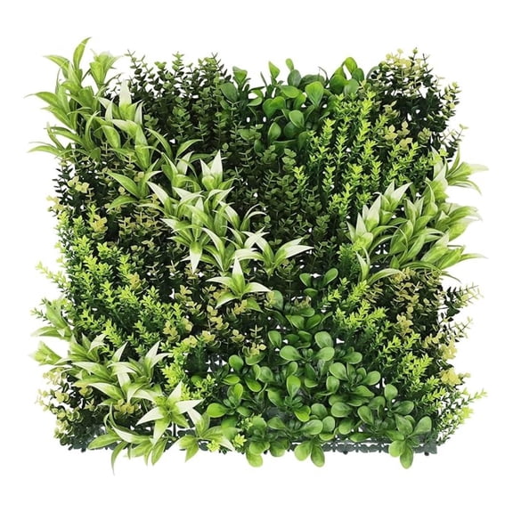 20"x20" Faux Privacy Fence Screen Artificial Boxwood Panels Topiary Hedge Plants for Indoor Outdoor Decoration, 13 Mixed Leaves, 1 Pack