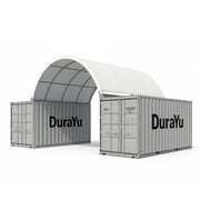 DuraYu 20x20 ft Shipping Container Canopy Shelter with 18oz PVC Tarp & Steel Frame