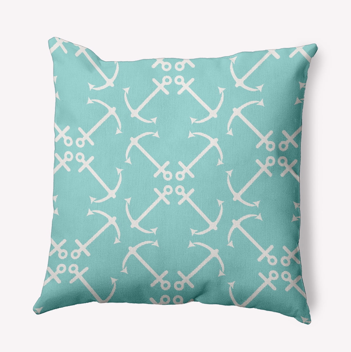 20"x20" Simply Daisy Anchors Up Poly Accent Pillow, Blue Qty 1