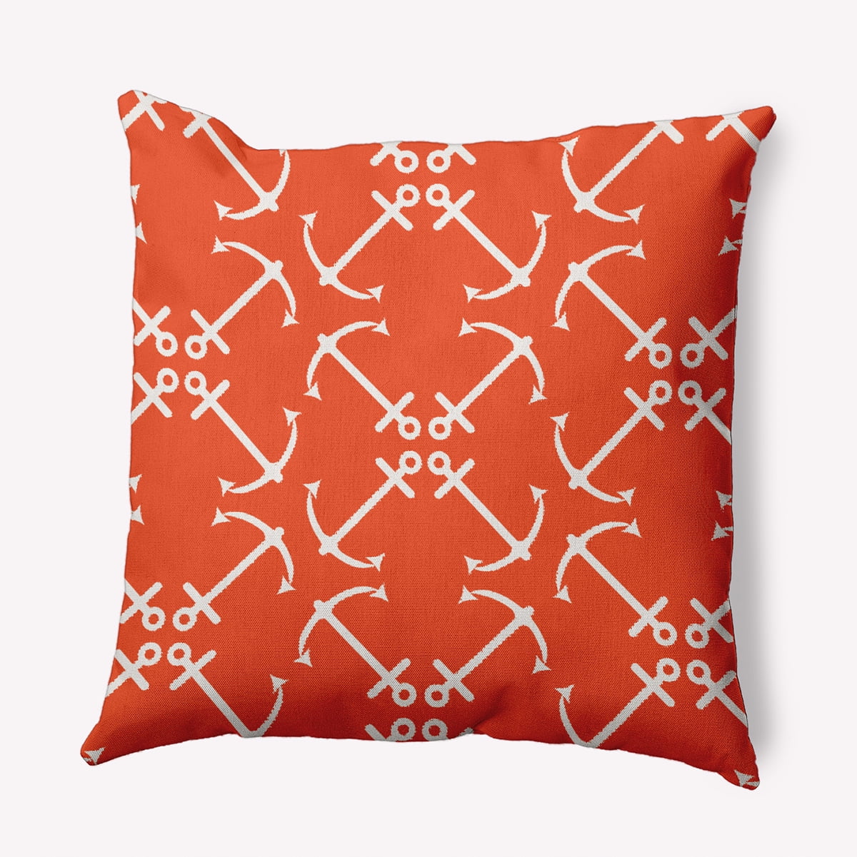 20"x20" Simply Daisy Anchors Up Poly Accent Pillow, Orange Qty 1