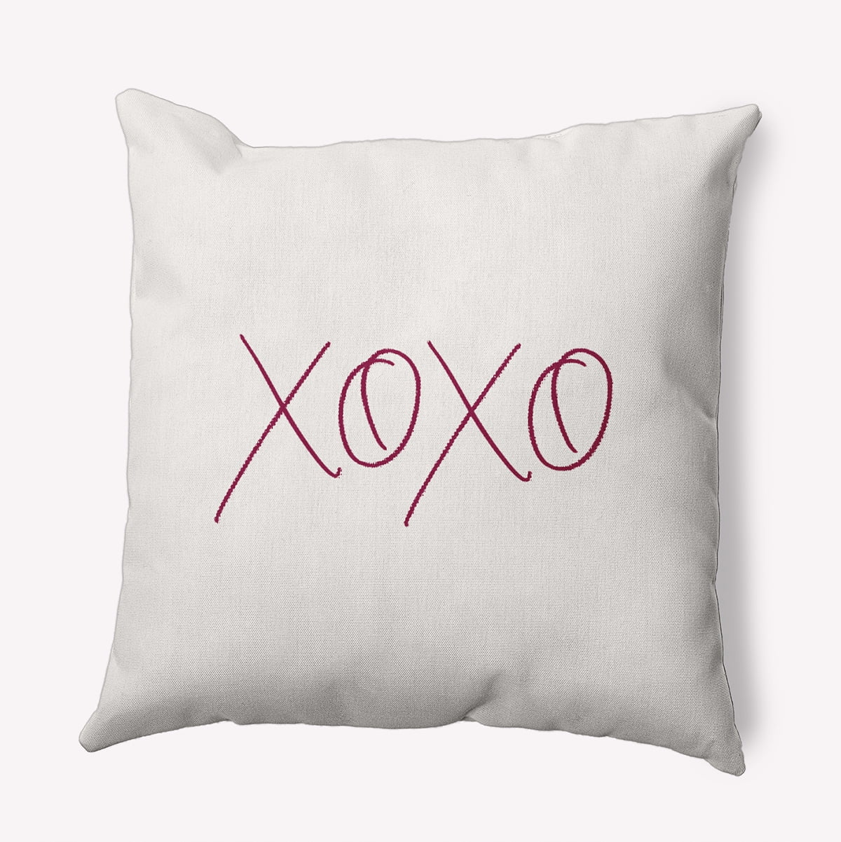 20"x20" Simply Daisy Modern XOXO Poly Accent Pillow, Magenta Qty 1