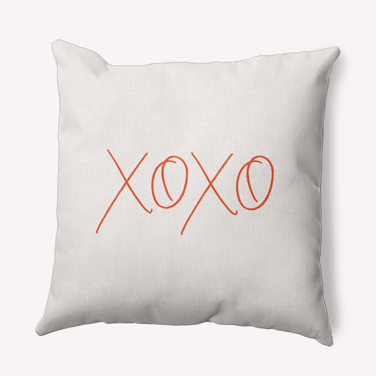 20"x20" Simply Daisy Modern XOXO Poly Accent Pillow, Orange Qty 1