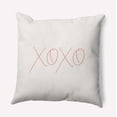 thumbnail image 1 of 20"x20" Simply Daisy Modern XOXO Poly Indoor/Outdoor Pillow, Pink Qty 1, 1 of 5