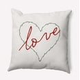thumbnail image 1 of 20"x20" Simply Daisy Valentines Love with Hugs & Kisses Poly Accent Pillow, Red Qty 1, 1 of 5