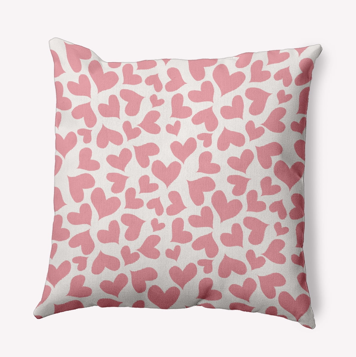 20"x20" Simply Daisy Valentines Patterned Hearts Poly Accent Pillow, Pink Qty 1