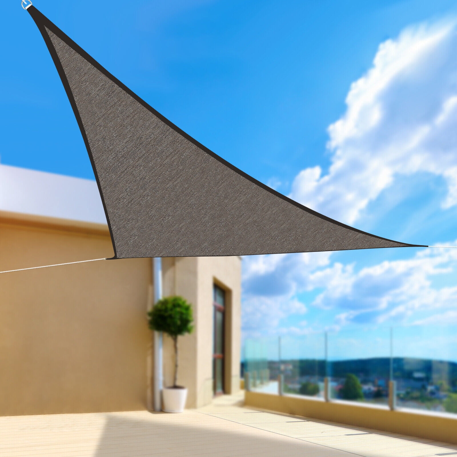 20'x20'x20' Sun Shade Sail Patio Awning Outdoor Garden Pool Sun Canopy ...