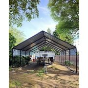 20x25x13 Heavy-Duty Metal Carport   Reinforced Outdoor Shelter for 2 Cars, Trucks, RVs, Bass Boats, and Tractors
