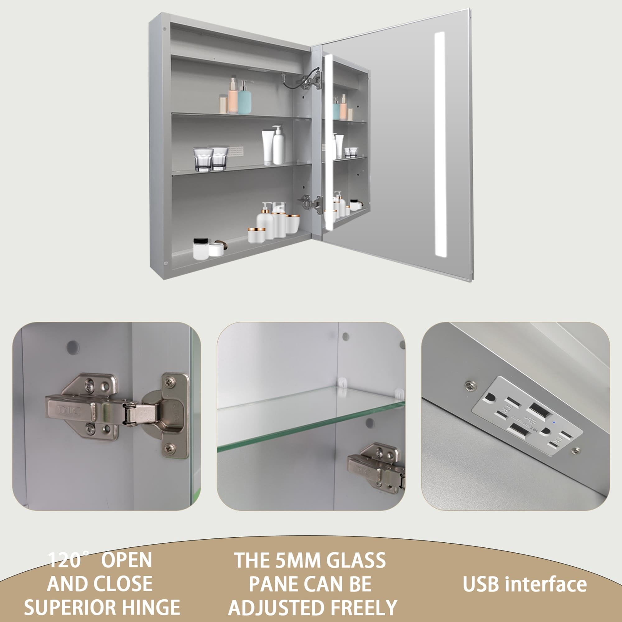 Recessed Medicine Cabinet Anti Fog