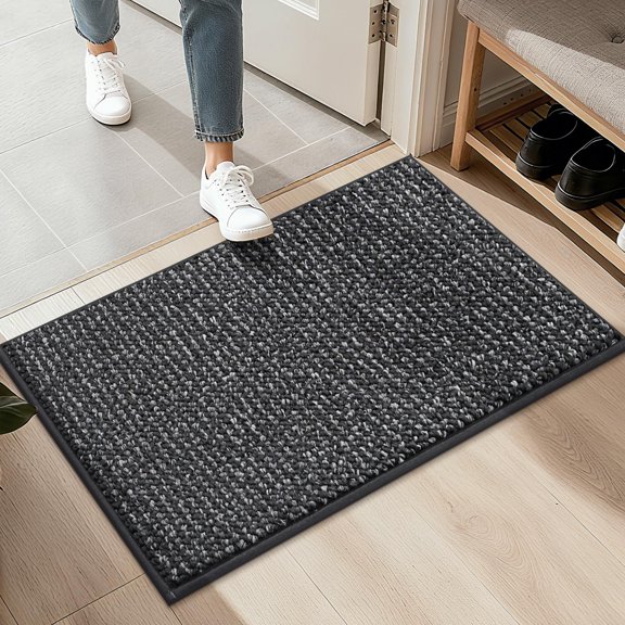 20"x32" Entryway Rug Indoor Door Mat Non-slip Washable Hallway Rugs Absorbent & Stain Resist Hall Carpet Runner For Front Floor Mats Laundry Room Entry Charcoal