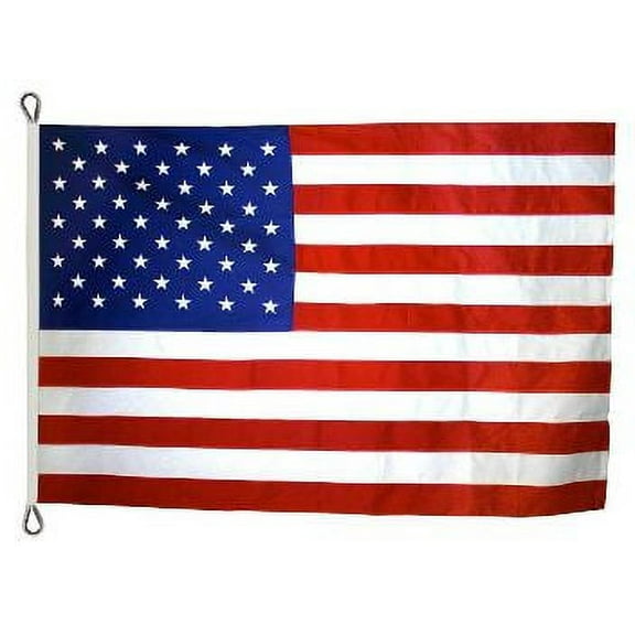 20'x38' DURAWAVEZ US FLAG NYLON ROPE AND THIMBLES