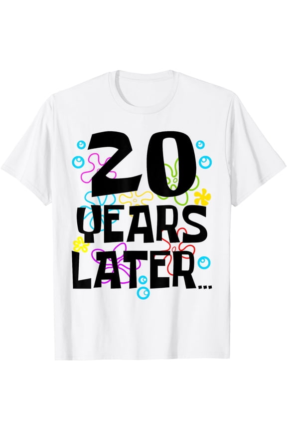 20 year Old Birthday Gifts Him Her TWENTY 20 YEARS LATER T-ShirtMen and women can wear, black T-shirts, gifts. Age: M,L,XL 2XL, 3XL, 112XL