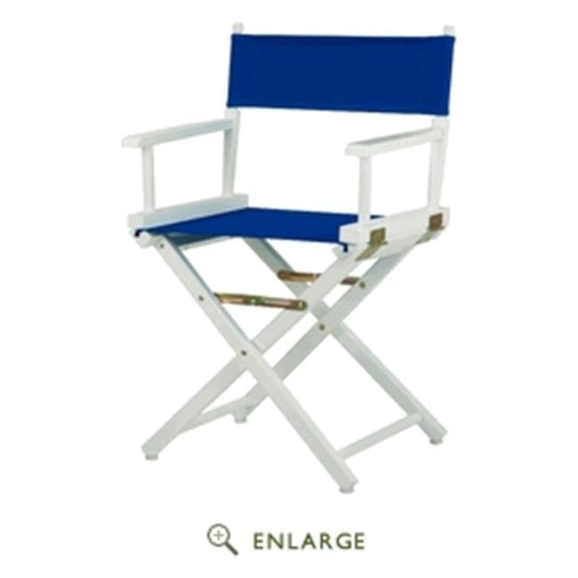 Casual Home Director Chair - 18" Height Honey Oak Frame With Brown Canvas, Foldable Design
