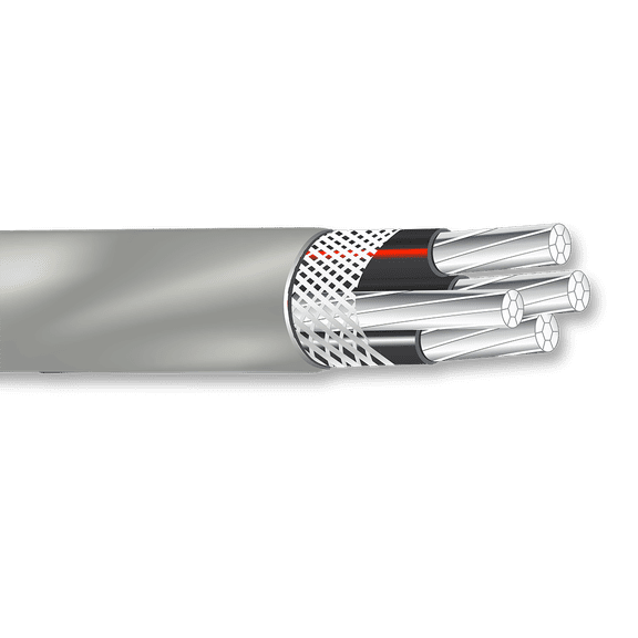200' 1-1-1-3 Stranded Aluminum SER Service Entrance Cable Gray 600V