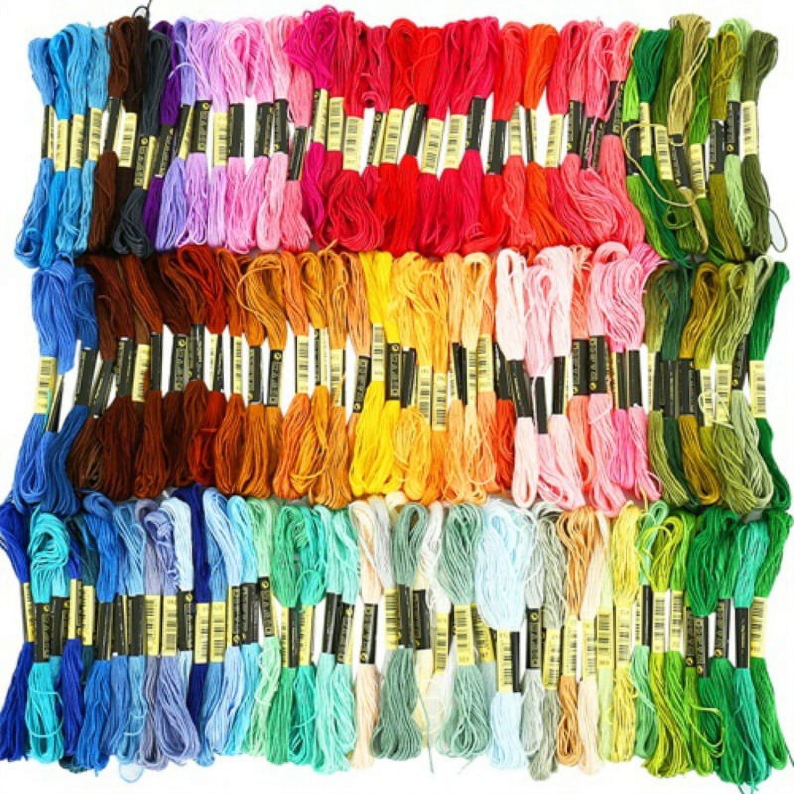 200/120/100 Colors Cotton Cross Floss Stitch Thread Embroidery Sewing  Skeins Multi Colors 