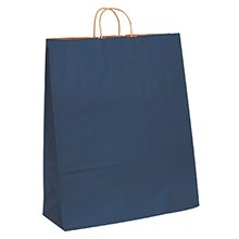 200-16 x 6 x 19 1/4" Navy Tinted Shopping Bags