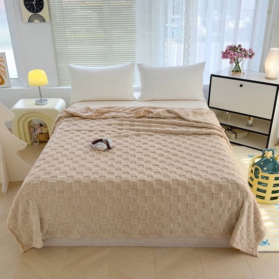 200*230cm Faux Fur Throw Blanket Ultra Soft Plush Fluffy Blanket for Couch, Bed, Sofa - Lightweight Yet Warm Winter Blanket for Women Men - Machine Washable