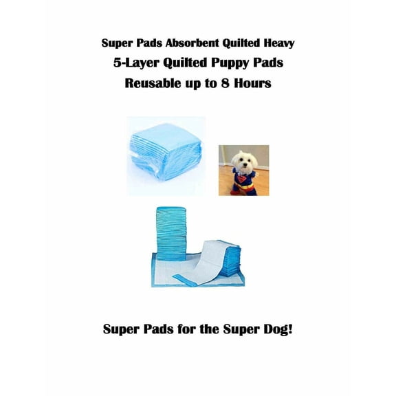 200 23x24" Super Pads Absorbent Quilted Heavy 5-Layer Quilted Puppy Pads Reusable up to 8hr